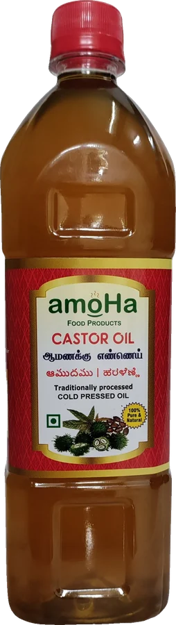 Amoha cold pressed castor oil bottle