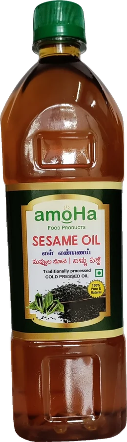 Amoha cold pressed sesame oil bottle
